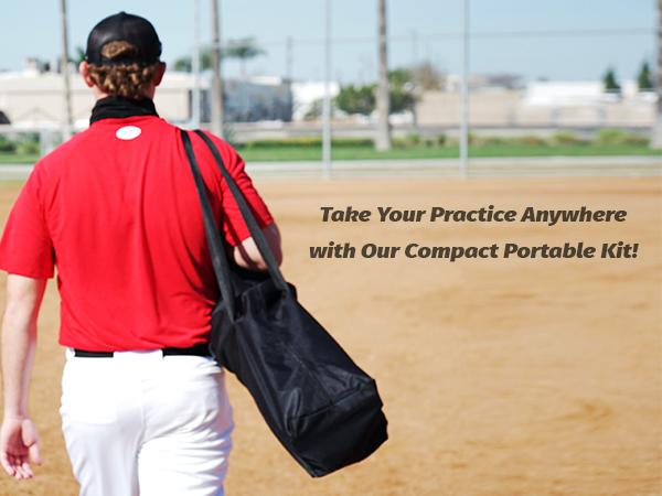 【SpringStatements】ZELUS 7x7ft Baseball Net | Baseball Softball Practice Net with Tee, Baseballs and Carry Bag for Batting Hitting and Pitching,Backyard,all seasons,family sport,gift idea,lawn games,Summer Sports,Outdoorfun Training Equipment