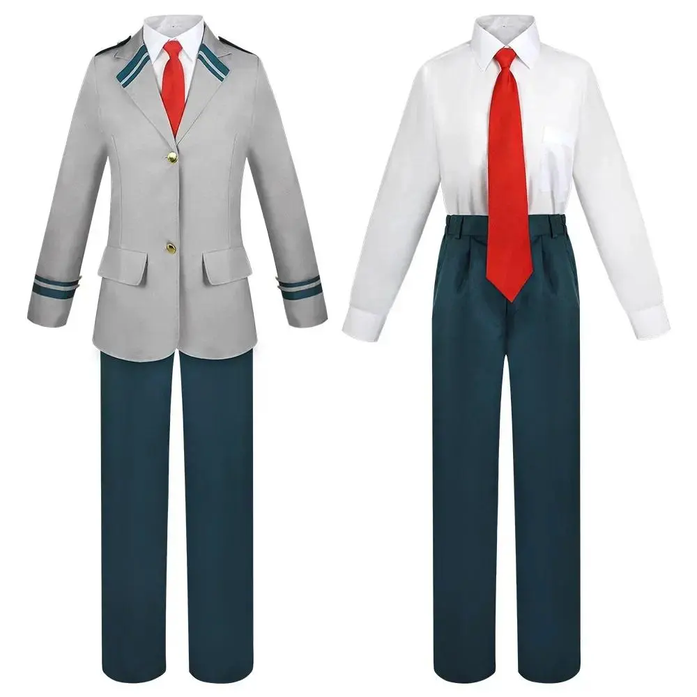 My Hero Academia Anime Midoriya Izuku Cosplay Costume Todoroki Shoto School Uniform Set Wig Suit Unisex Halloween Role Play