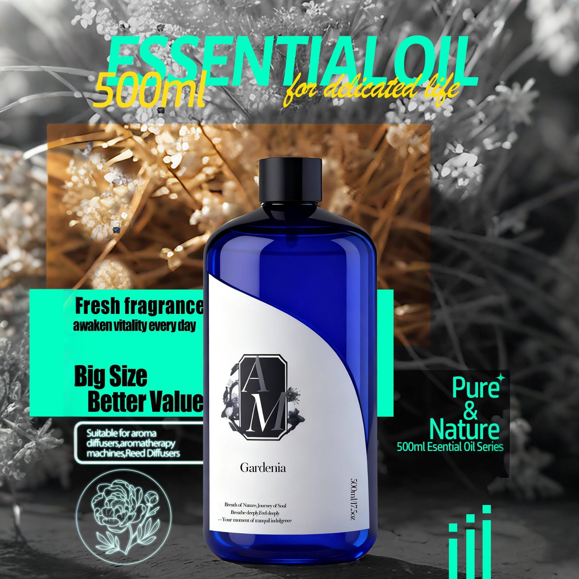 Freesia Scented 500ML Aromatherapy Essential Oil, Reed Diffuser Refill Liquid, Home Indoor Air Freshener, Spa Therapy