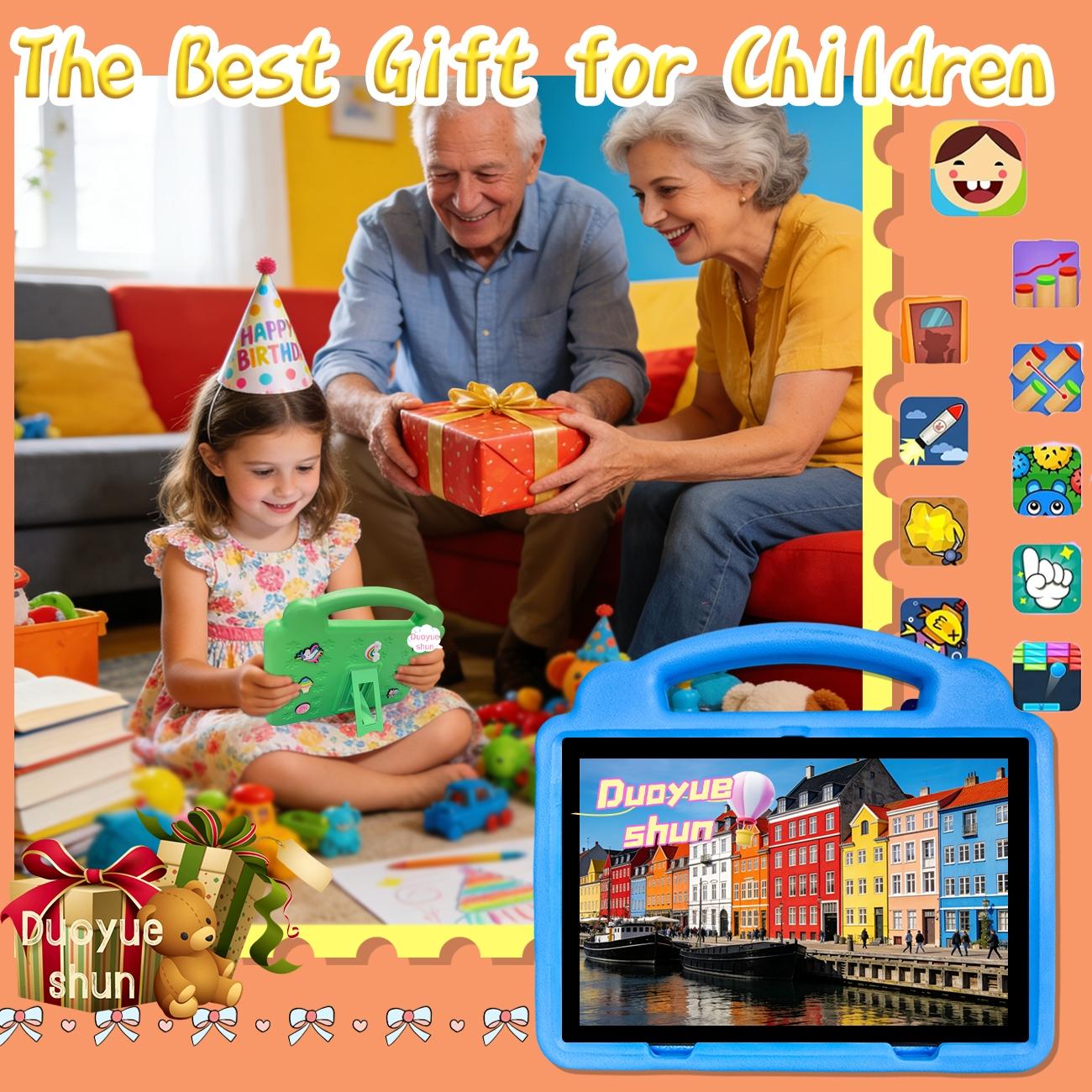 New Year Gift Surprise Android Tablet PC, 10.1 Inch Kids Learning Tablet with Parental Control, Dual Camera, 1280x800 IPS Display, Best Christmas Gift