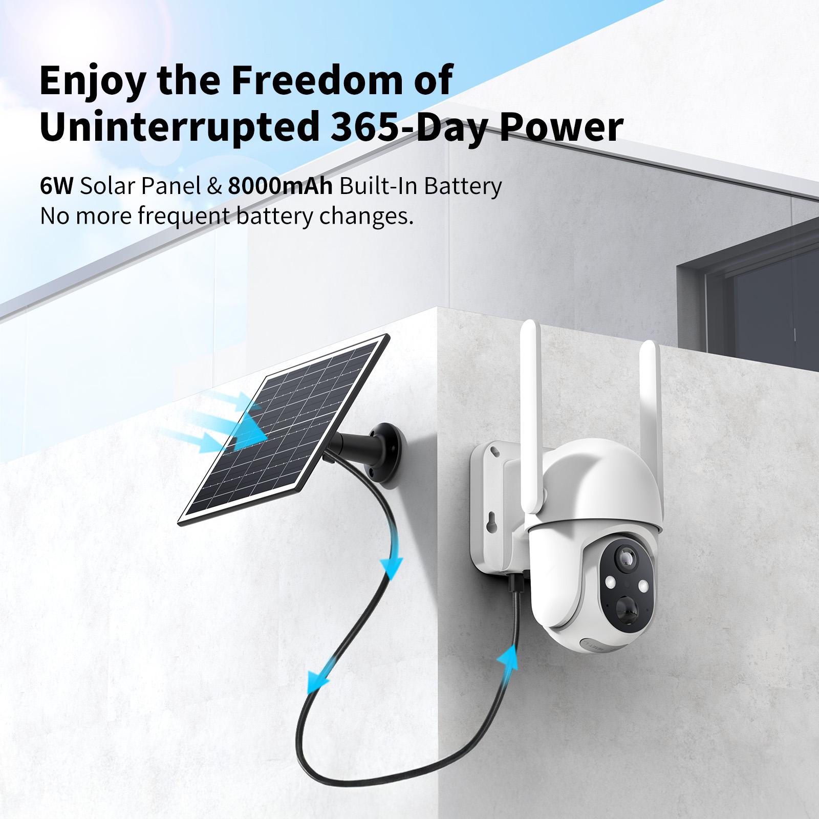 [Summervibes] 4G LTE Cellular Solar Surveillance Security Camera – 2K HD Video 360° View,NoWiFi, Remote APP Controlled,WaterProof,MotionActivated, NightVision, 4GData Card Included (Data refill is required for Unlimited 4G data usage) Connection summerwin