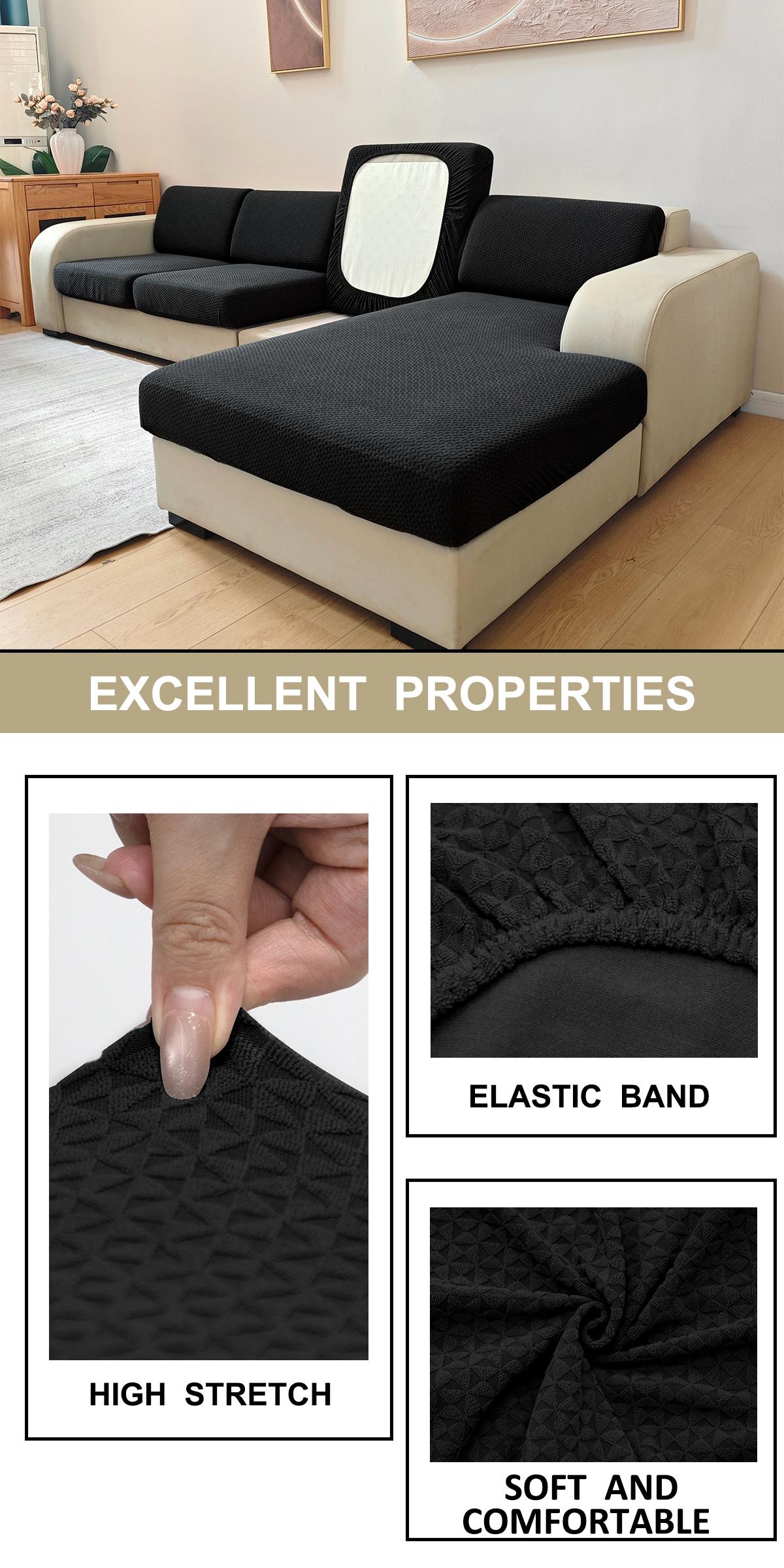 Modern Elastic Sofa Cover, Triangle Pattern, Fits Single/dual/triple/four-Seat Sofas, Pet-Friendly, All Seasons