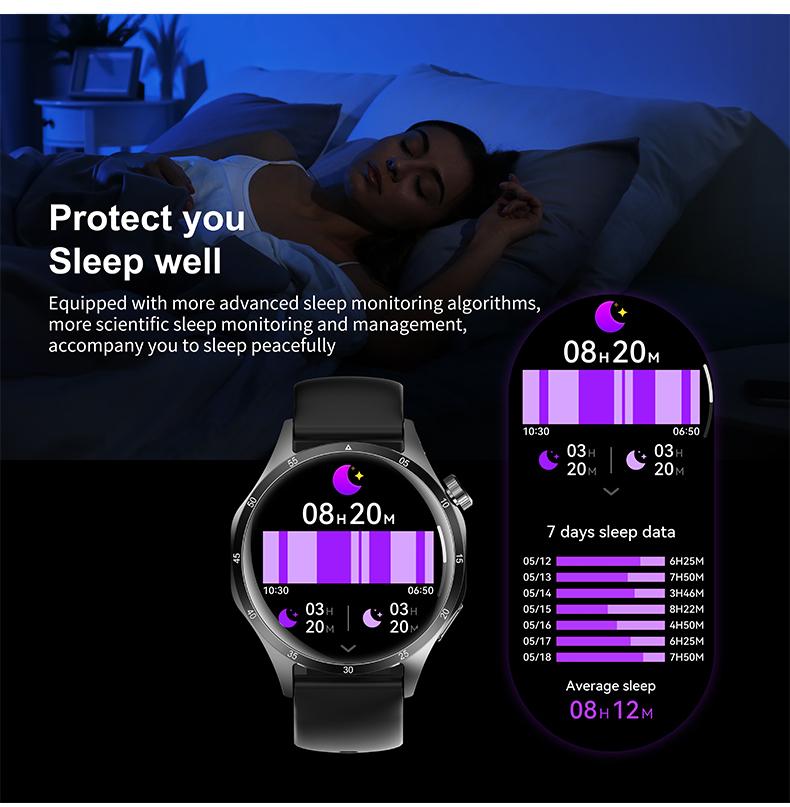 Men's and women's smart watch, HD AMOLED touch screen, compatible with Android and iOS systems, AI voice assistant, Bluetooth call answering, heart rate monitoring, fitness tracker, over 100 sports modes, multiple watch straps set, couples' watch.