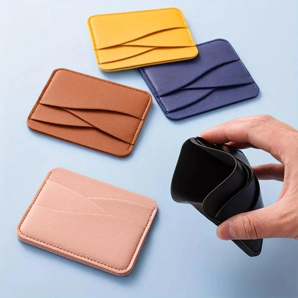 New Multi-Compartment PU Wallet Curve Cross Card Holder Large Capacity Bank Credit ID Card Wallet Pu Ultra Thin Cards Bag Box