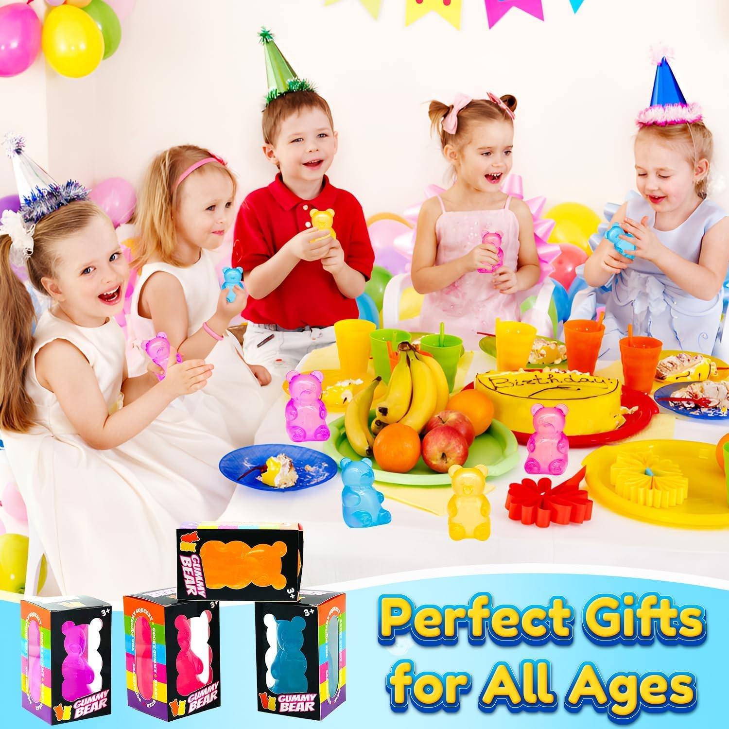 1/4 counts Gummy Bear - Sensory Fidget Toy with Jelly-Like Filling, Squeeze Toys, Stress Toys, Stress Relief Toys, Fidget Toy, Birthday Gifts, Gift Bag Stuffing