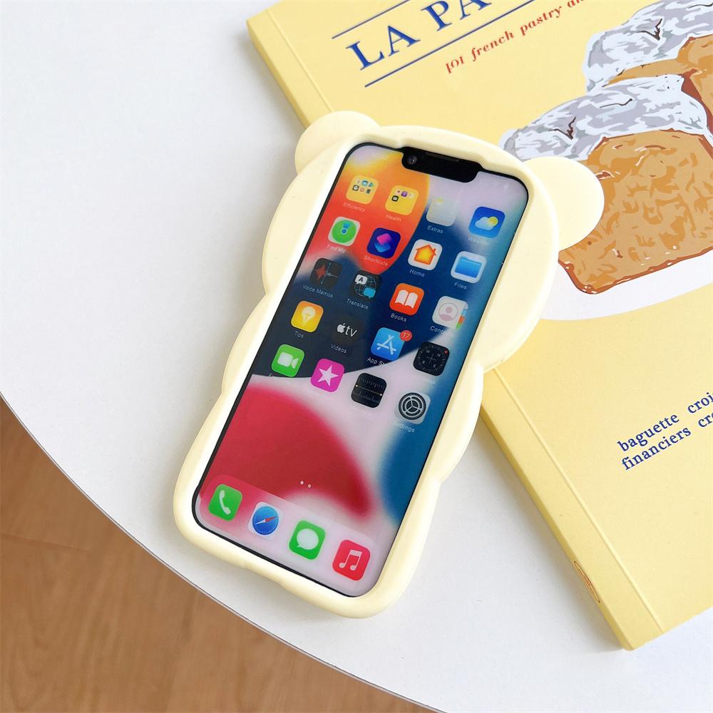3D Rilakkuma Soft Silicone Protective Phone Case, Cute Cartoon Cover for iPhone 16/15/14/13/12/11 Pro, X, XS, XS Max, XR, 6/7/8 Plus, 4/4S, 5/5S and SE, Smartphone Casing