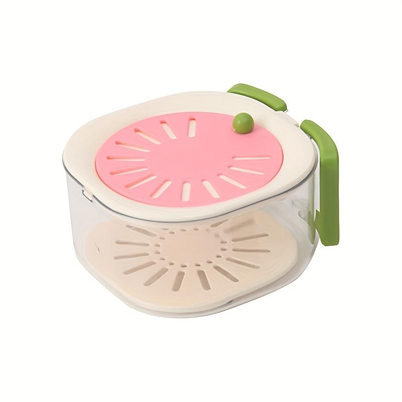 Double-Layer Drain Basket, Foldable Handle Fruit Drainer, Multi-Functional Food Filter, Refrigerator Storage Basket, Kitchen Camping Picnic