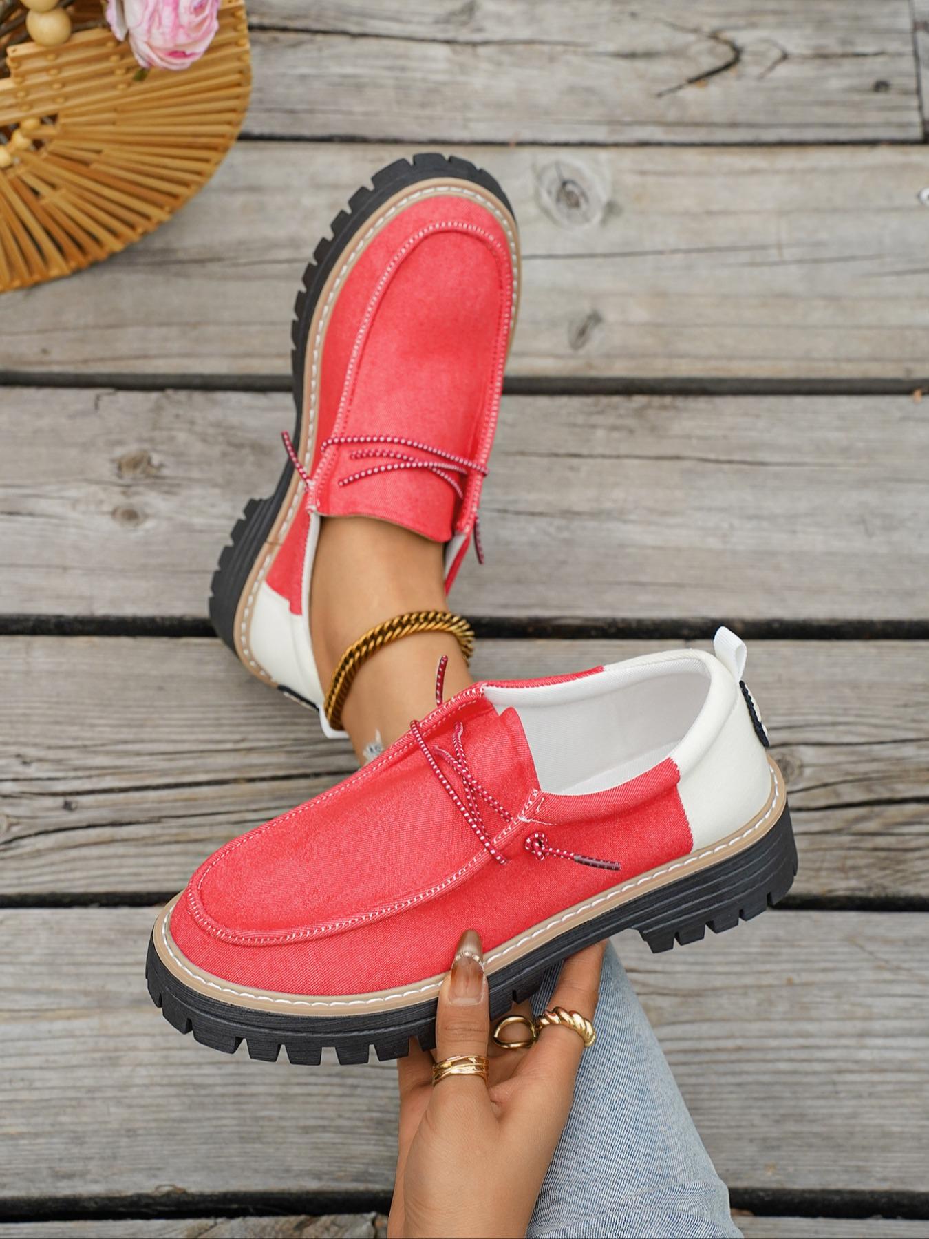 Women's Retro Casual Slip On Canvas Shoes, Fall & Winter New Fashion Sneakers, Large Size Comfortable Walking Footwear for Daily Wear