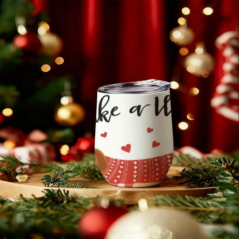 12oz Digital Printed Thermos Bottle, Cute Cartoon Dachshund "Make a Wish" Design, Insulated Stainless Steel Material, Perfect for Daily Use & Outdoor Activities, Stylish & Durable Drinkware for All