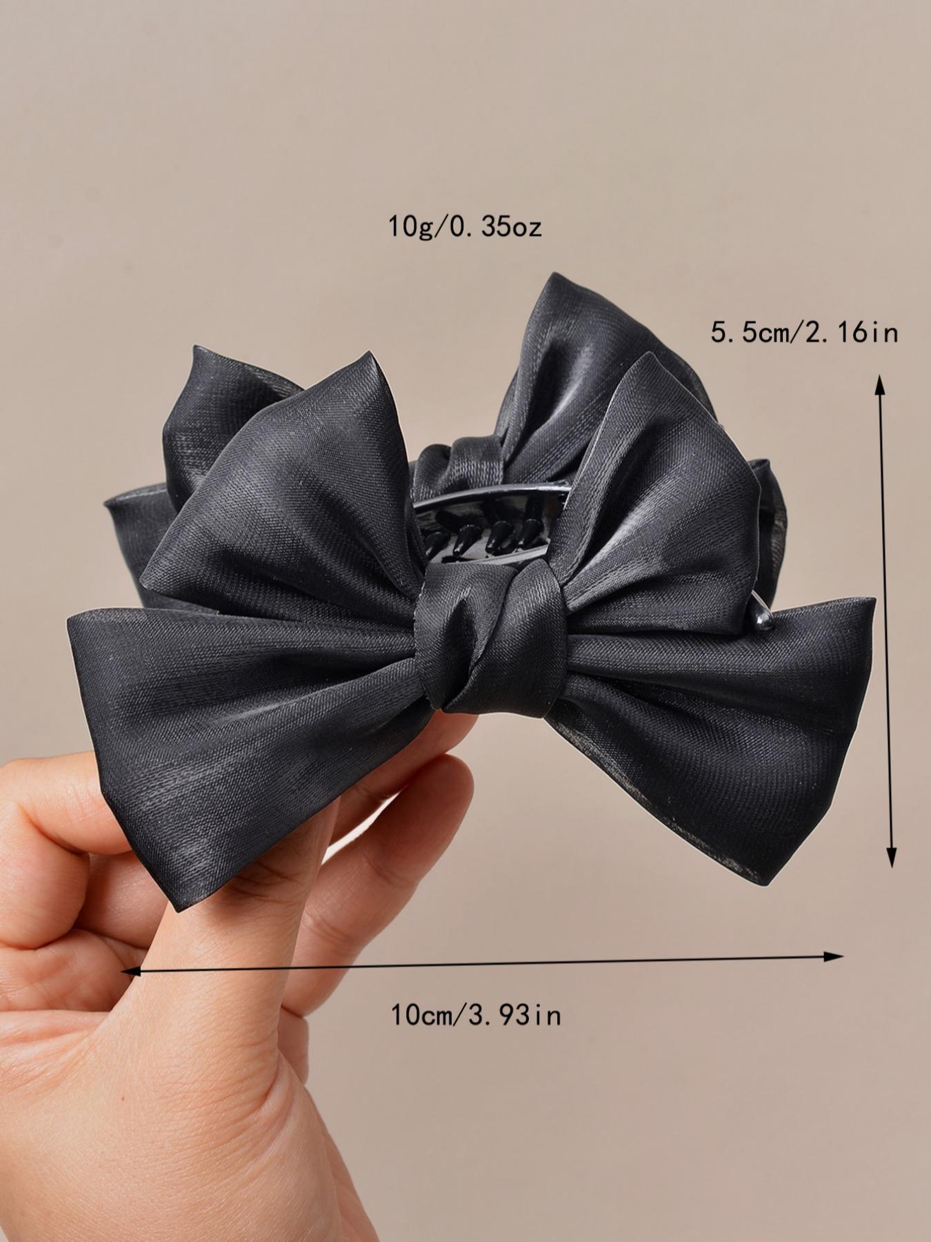 2Pcs Bow-Adorned Hair Claw Clip: Non-Slip Design, Suitable For Ponytails, Perfectly Matching Bun Hairstyles - An Ideal Choice For Women And Girls, Hair Clips, Hair Accessories, Claw Clips, Hair Clip Set