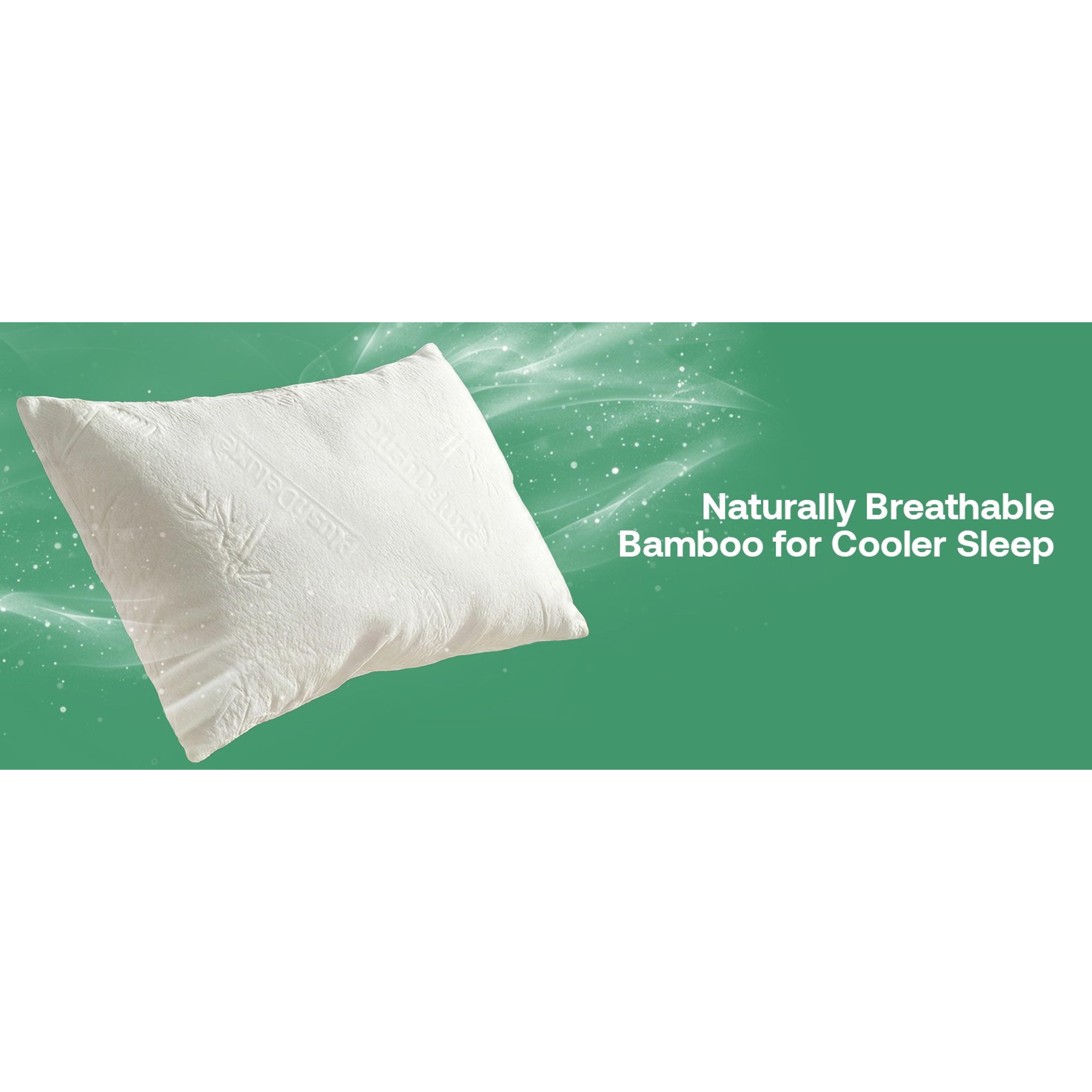 Premium Waterproof Bamboo Viscose Pillow Protector Covers - Allergy, Dust & Mite Proof Zippered Pillowcases, Set of 2 Queen SizeGift