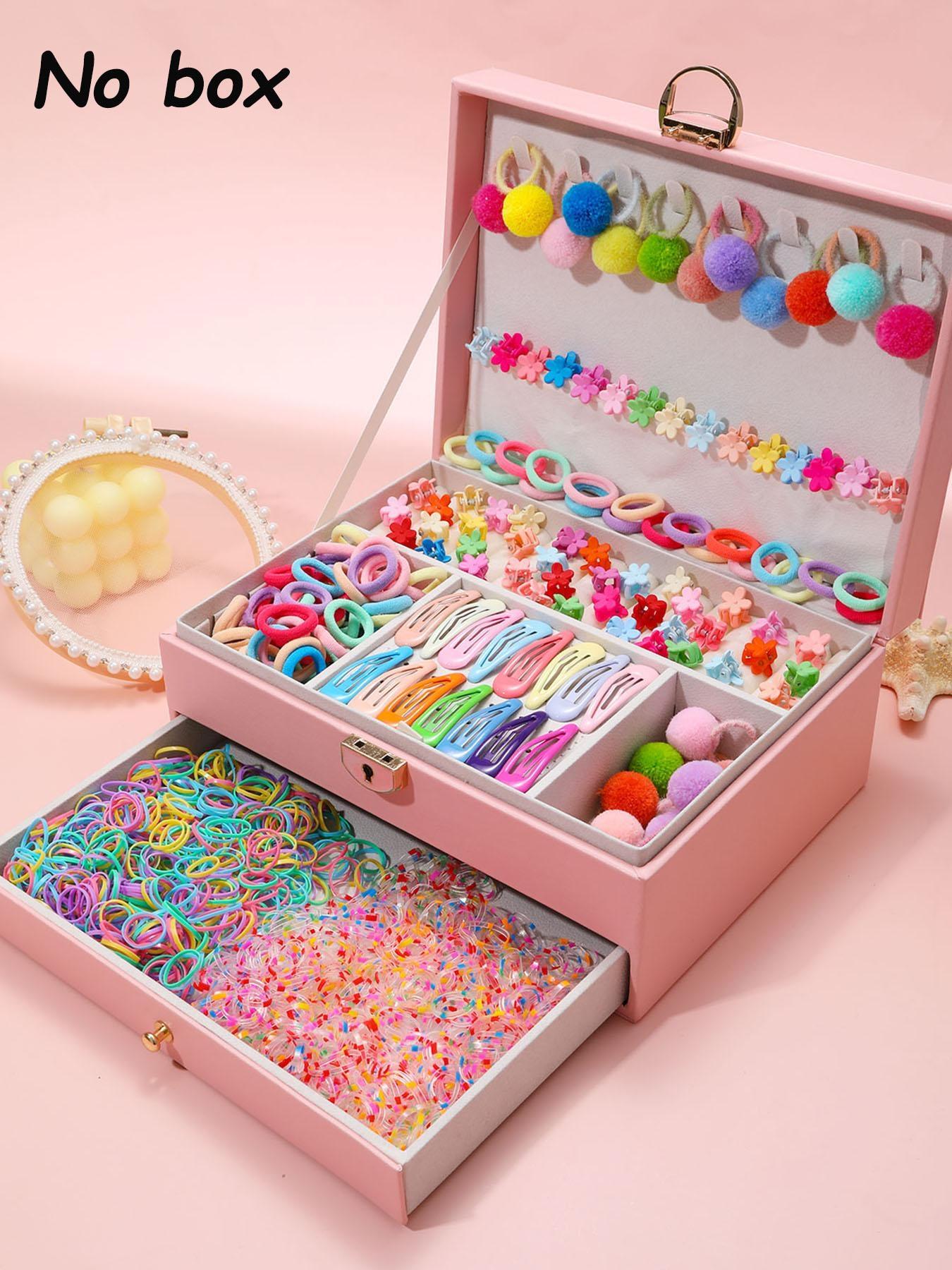 Random Color Hair Accessories Set, Elastics Cute Hair Ties & Clips & Claws, Fashion Hair Accessories for Women & Girls