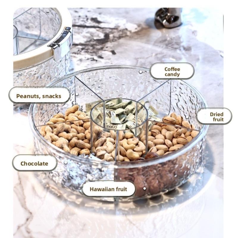 A Best Snack tray , Luxury Home Use, Living Room Coffee Table Snack Organizer, Snack Containers, Candy Nut Storage Box, Space-Saving Solution
