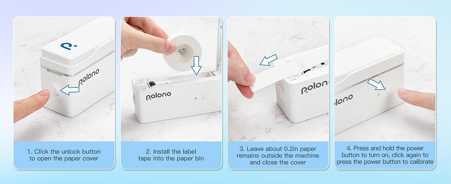 P31S mini label maker comes with tapes, Portable Bluetooth sticker printer comes with multiple templates and patterns. For organization, storage, office & home