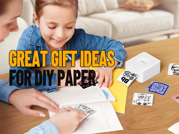 Mini Sticker Printer-2 Inch Bluetooth Thermal Pocket Printer,Inkless Portable Printer for School Notes,Photos, Memos,Lists,Gifts,Journals