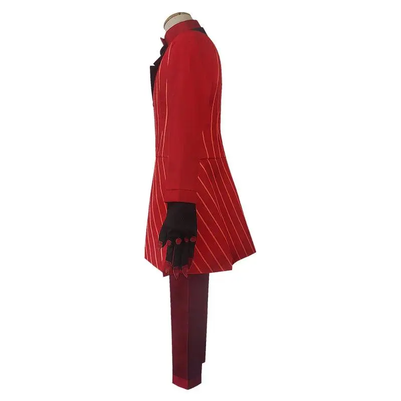 ALASTOR Cosplay Hazbin Anime Cosplay Costume Wig Ears Hotel Shoes Accessories Halloween Party Uniform Men Women Jacket Red Suit