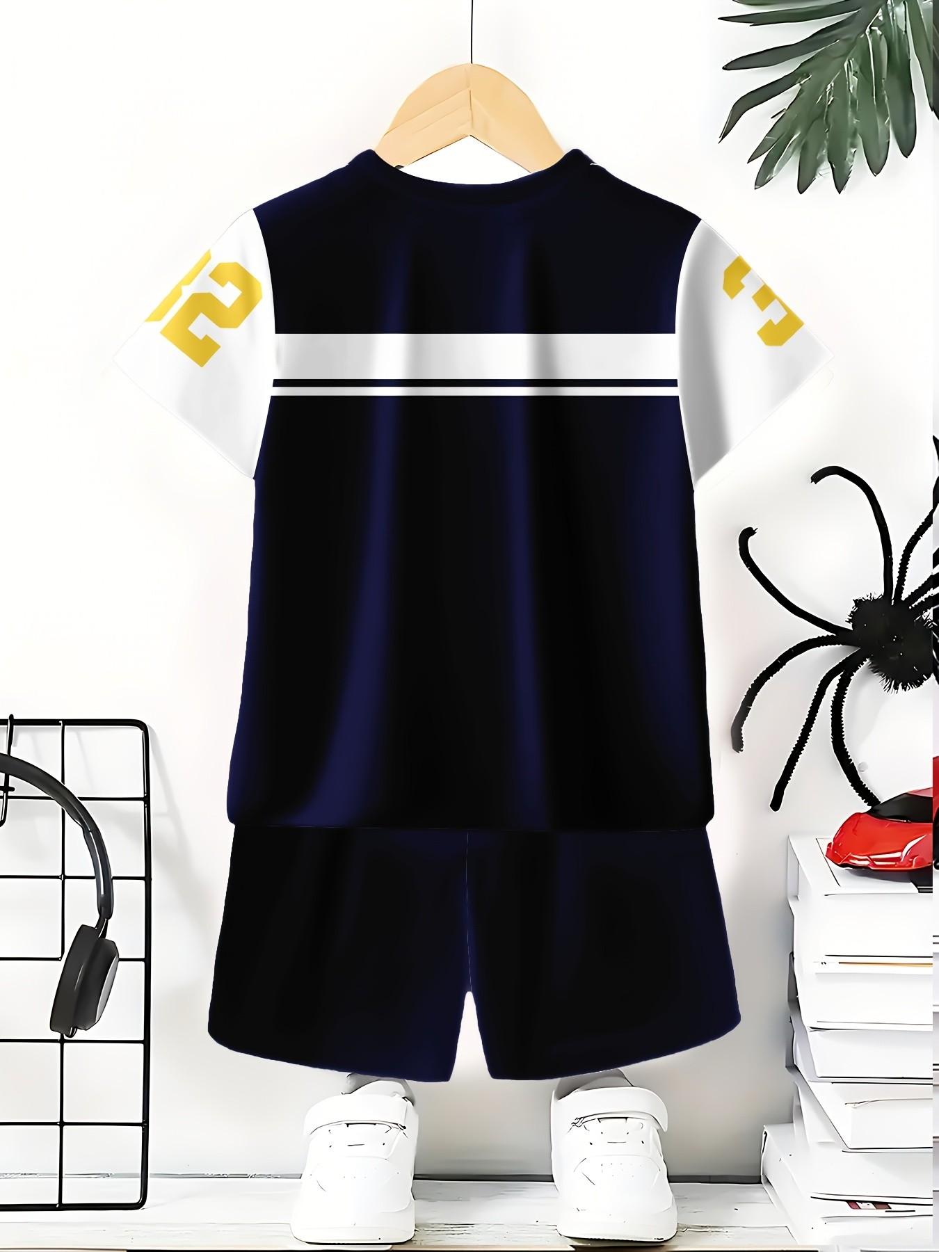 Teenager American Retro Sports Set, California Theme, Classic Jersey Design, Trendy Print, Casual Wear, Spring Summer Campus