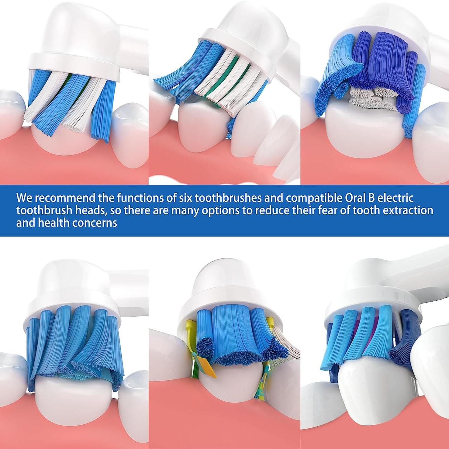 12Pack Toothbrush Replacement Heads Refill for Braun Oral-B Electric Toothbrushes, Compatible with Pro Series Models, Durable & Effective Cleaning, Replaceable Brush Heads