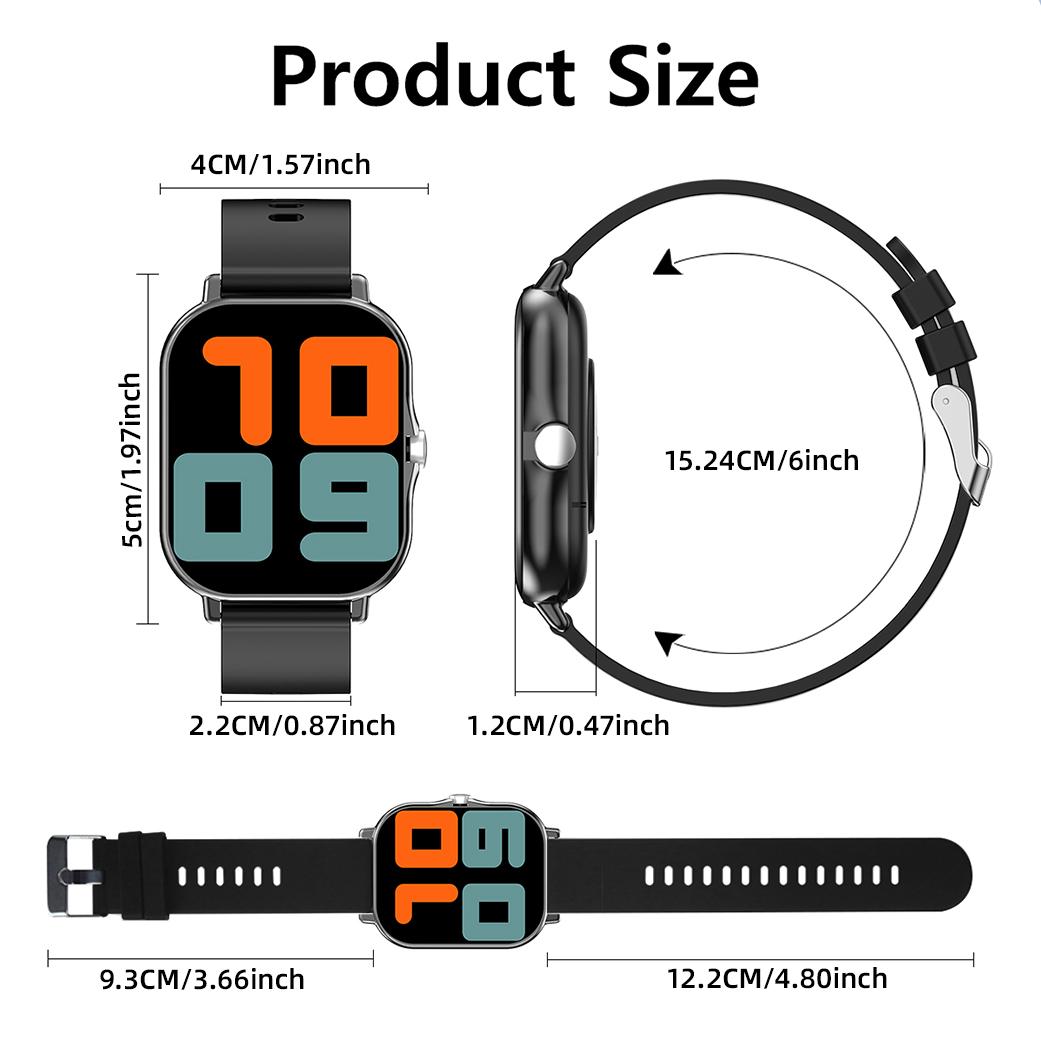 SIMSONLAB Multifunctional Touchscreen Smartwatch, Fashionable Digital Fitness Tracker with Weather Forecast & Music Control, Sports Smart Watch for Women & Men, Valentine's Day Gift Idea