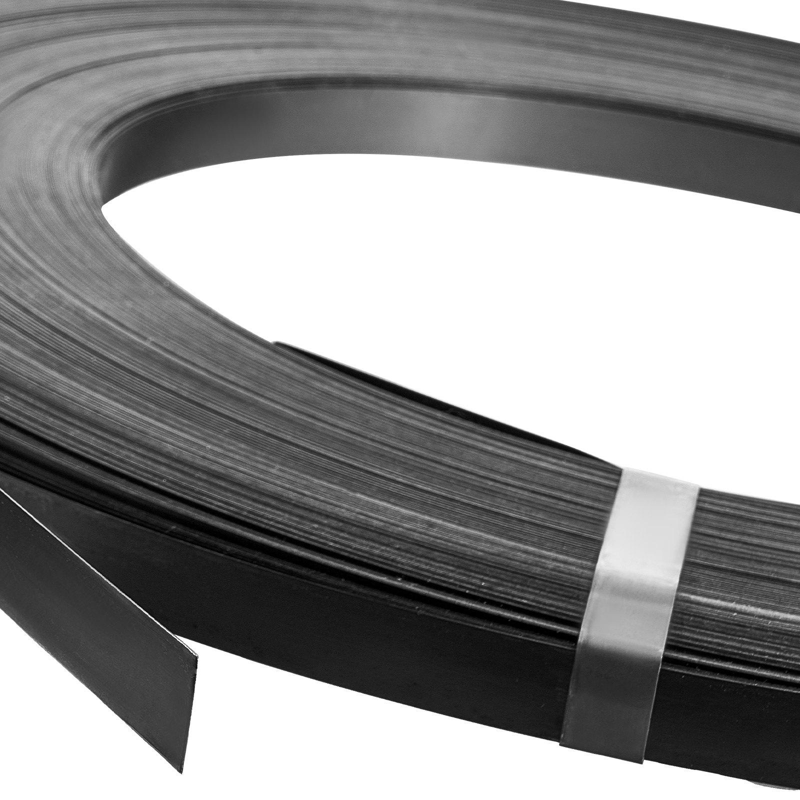 Steel Strapping Coil, 3/4 inx 0.02 inx 1640 ft, Metal Strapping Banding Roll Withstands Harsh Environment, 1700 lbs Break Strength, Heavy Duty Banding Pallet Strap Coil for Pallet Packing