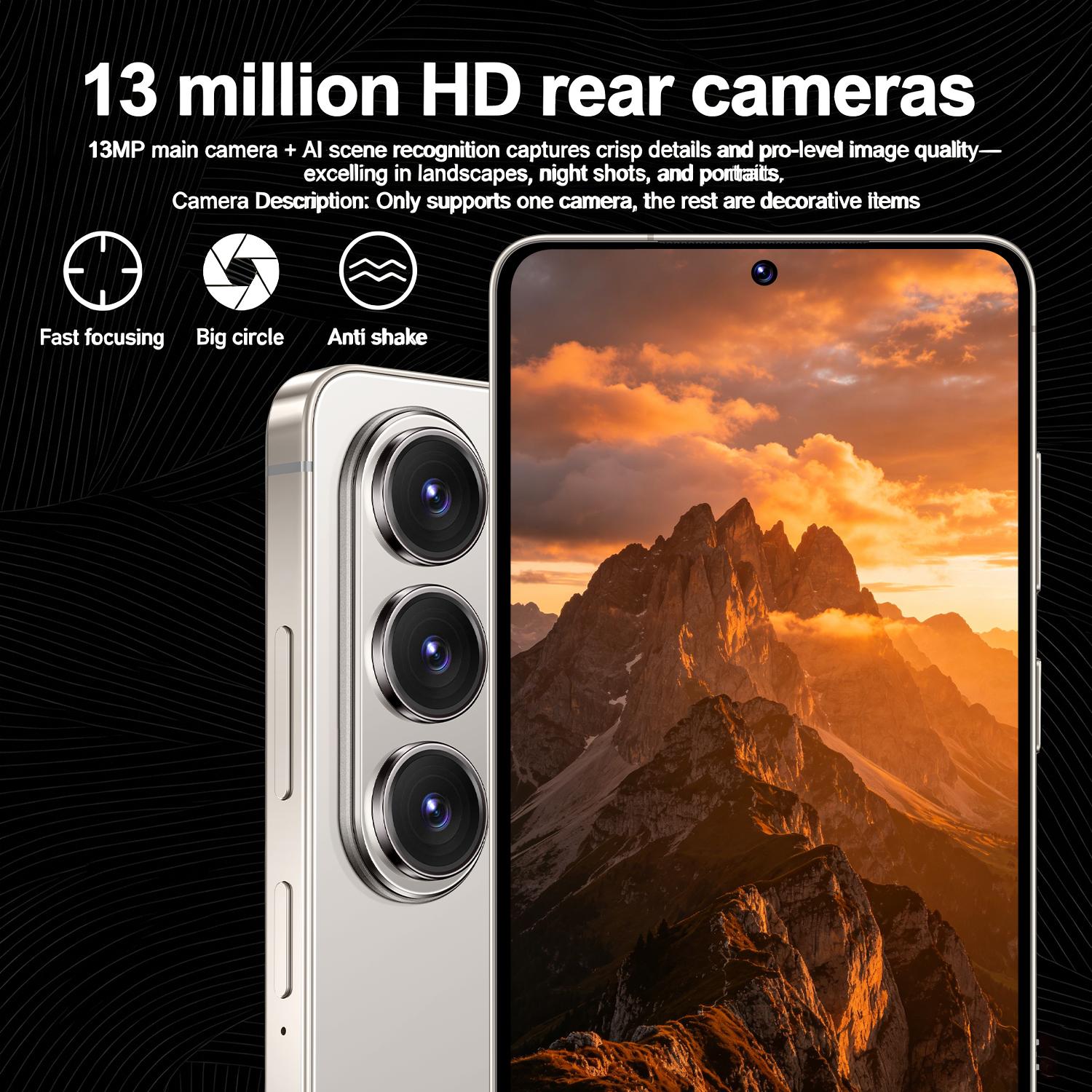 Astarry-S26 Ultra smartphone with 6.75-inch large screen, Touchscreen Phone, Touchscreen Cellphone, 3GB+32GB RAM, 4100mAh battery, dual SIM card camera 5MP+13MP, Android 12.0720x1560 resolution with touch pen for global unlocking of 4G network smartphone