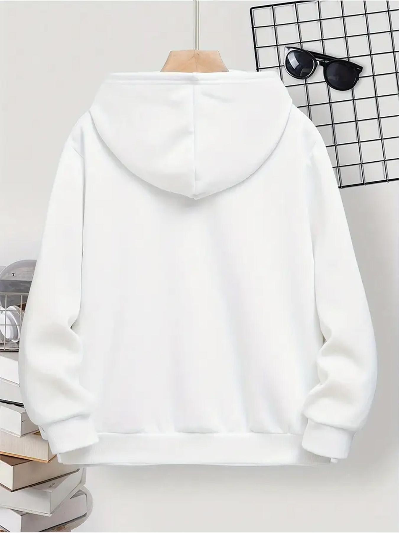 Boys' Spring & Fall Casual Hooded Long Sleeve Sweatshirt, Six Seven Series 67 Pattern Print, Comfortable Fitted Pullover, Perfect Gift, Graphic Hoodies