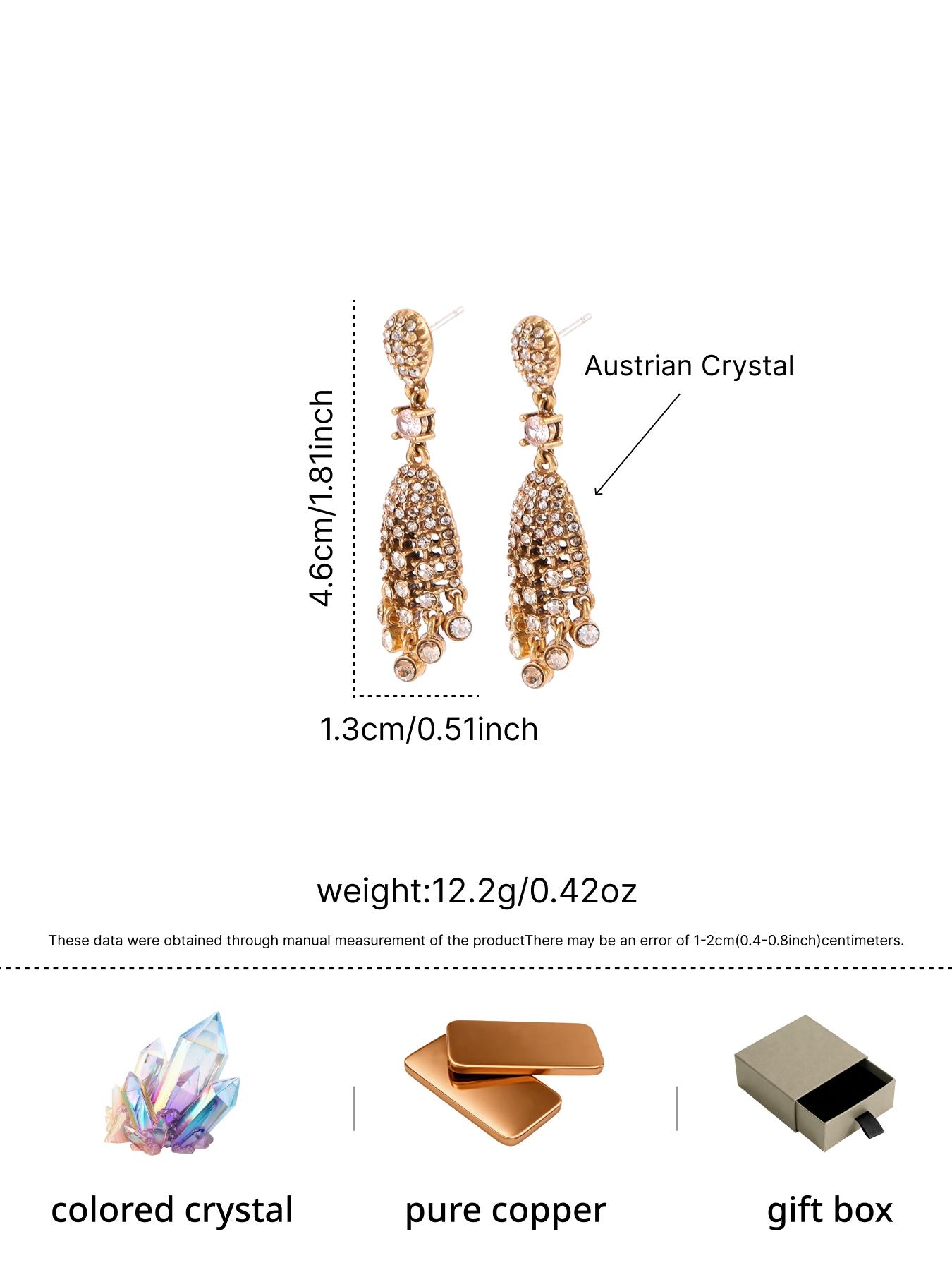 1 pair of fashionable and elegant tassel pendant earrings, suitable for daily commuting, vacation and dating, and also a surprising and exquisite small gift.