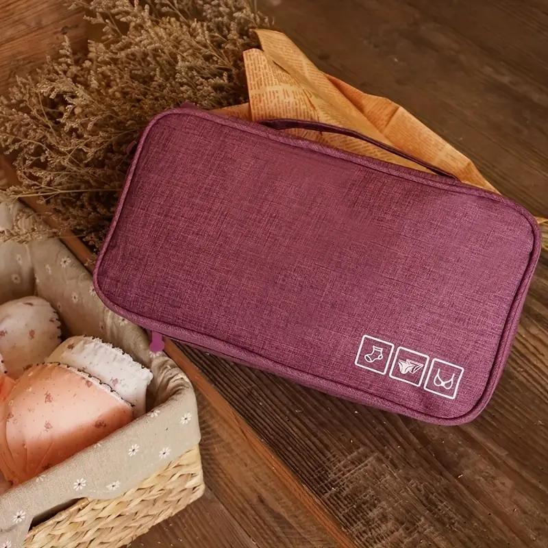 Portable Bra Storage Bag, 1 Count Underwear Sock Organizer Bag, Waterproof Travel Cosmetic Pouch, Travel Organization Pouch, Storage Organizer, Travel Essentials