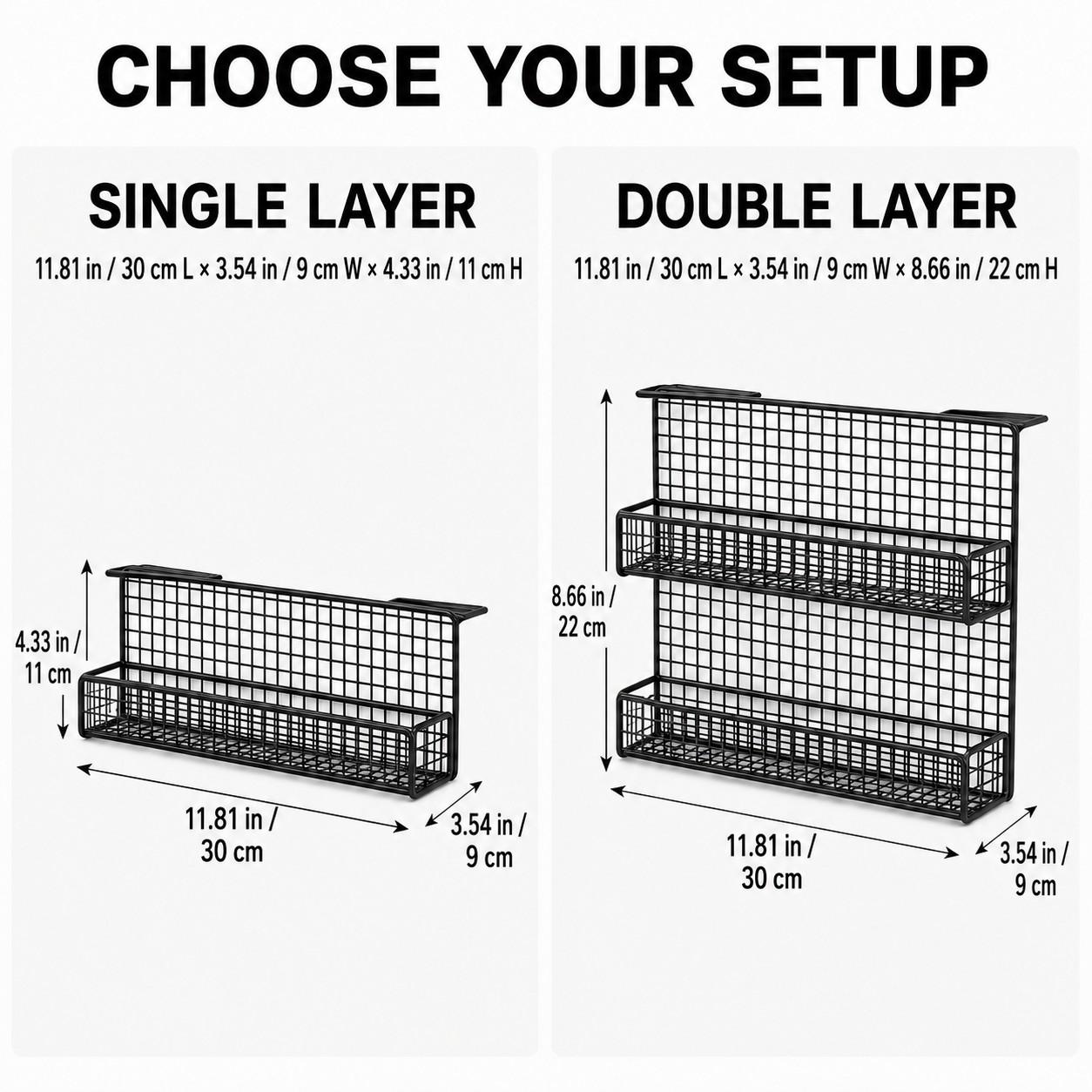 Wall-Mounted Desktop Cable Organizer, No Drilling Installation, Power Outlet & Adapter Holder, Metal, Home Office, Gaming Desk