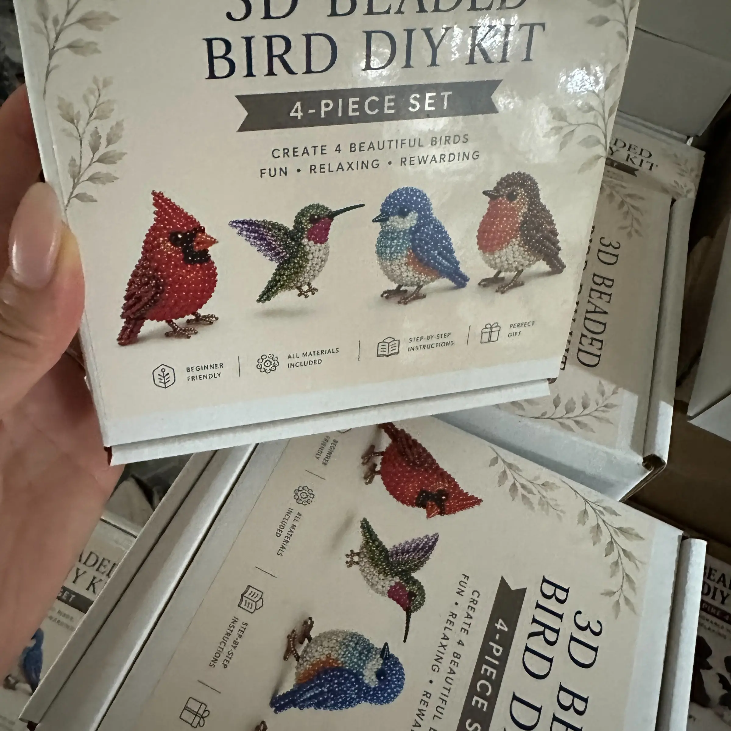 3D Bead String Bird Handmade DIY Kit, Creative Craft Supplies, Perfect for Beginners & Enthusiasts, Fun & Educational Activity Set, Bead Kits