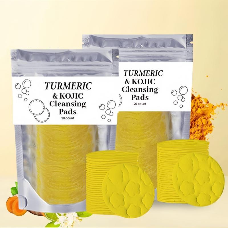 Turmeric Cleansing Pads, Deep Pore Cleansing Facial Pads, Moisturizing Facial Cleansing Pads, Moisturize Skin, Facial Skin Care Product Kits for Daily Use