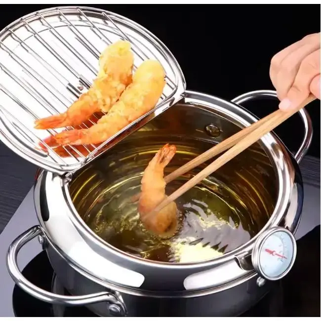 Japanese Style Deep Frying Pot Cookware - Versatile Cookingware for Various Dishes