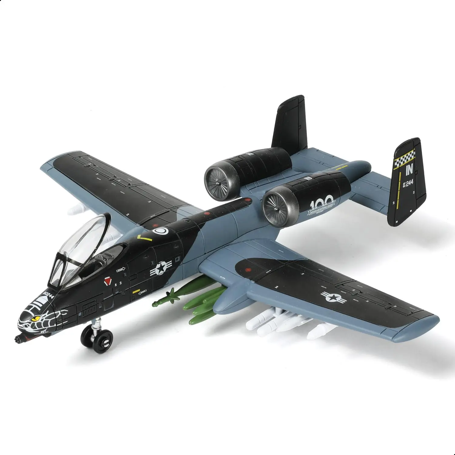 1/72 Scale A-10 Thunderbolt II Warthog Plastic Model Building Kit - 43-Piece Realistic Military Aircraft, DIY Assembly Kit with Detachable Missiles, Removable Landing Gear, Display Base, Interactive Adult Collector Gift, Authentic Weapons Loadout