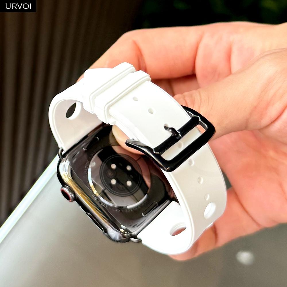 URVOI Scub’H Diving Band for Apple Watch Ultra 3 2 1 Series 11 10 9 8 SE 3 Seamless adapters with high-performance Silicone rubber strap