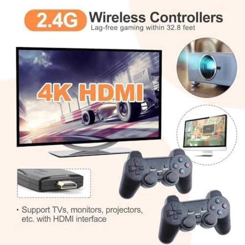 Wireless Game Controller, HD Ps Arcade Box HDMI 4K Home Gaming Console, Wireless Handheld Joystick for Video Games, Wireless Controllers
