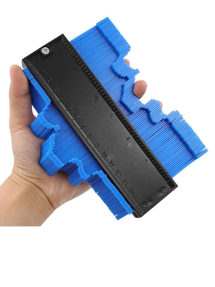 Contour Gauge, Measuring Instrument, Hand Measuring Tool, 1-Count Precision Shape Duplicator for Corners & Wood, Plastic Measuring Ruler for Laying, Cutting and Fitting Tiles, Carpet and Laminate, Tool for DIY Woodworking Enthusiasts