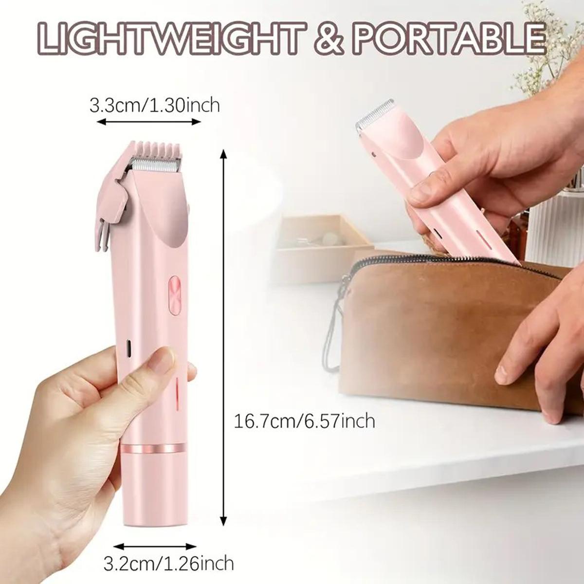 Womens Shaver, Dual Head Shaver Women, Electric 2 in 1 Lady Razor,Electric Hair Trimmer for Women Dual Head Shaver,Electric Bikini Trimmer for Women, Hair Remover, for Facial Face Lip Chin Underarm Legs, mothersdaygift