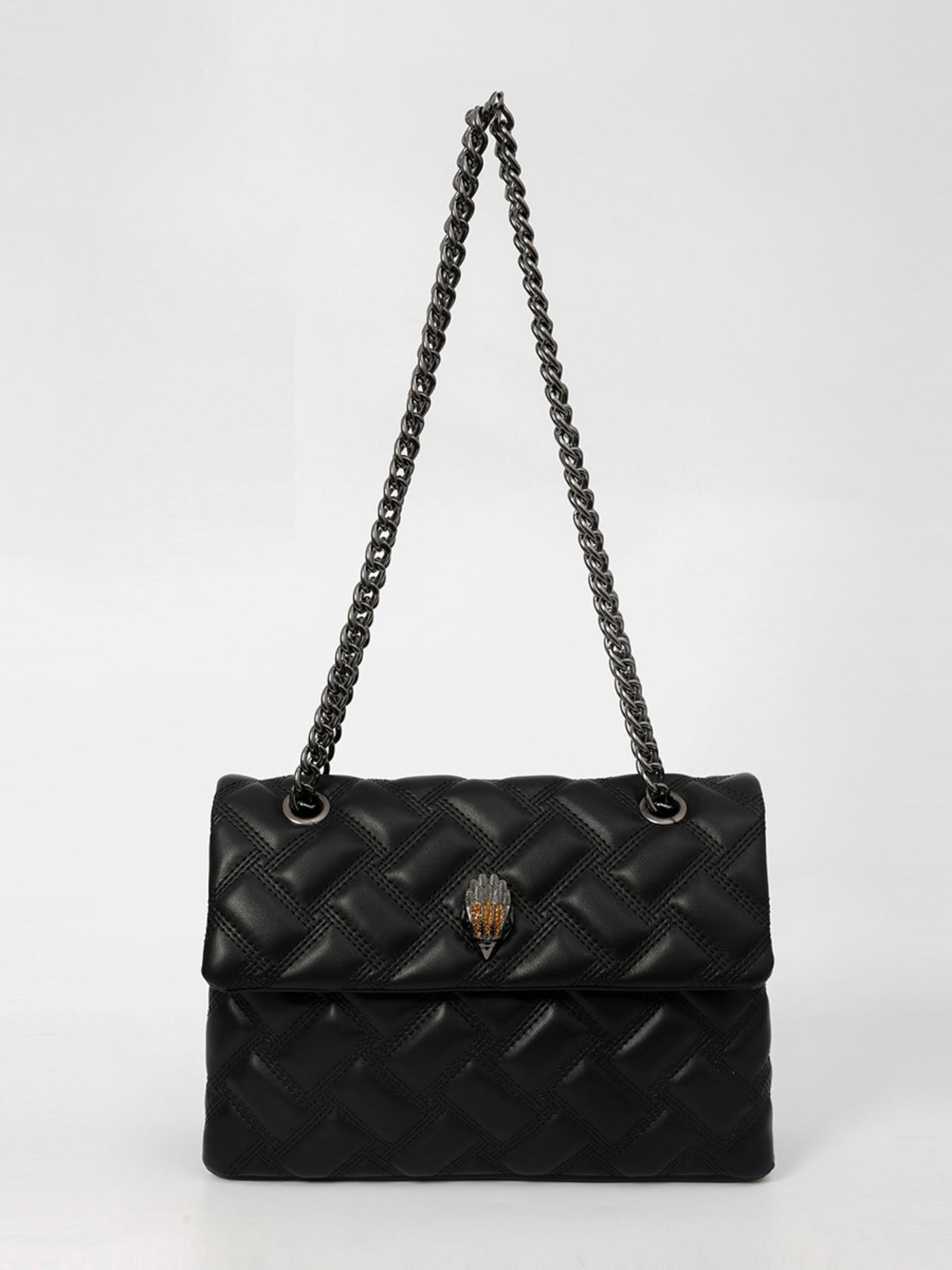 2026 Women's New European Style Chain Bag, Fashionable Patterned Bag, Solid Color Rhombus Embroidery, Large Capacity Crossbody Shoulder Bag, Perfect for Commuting