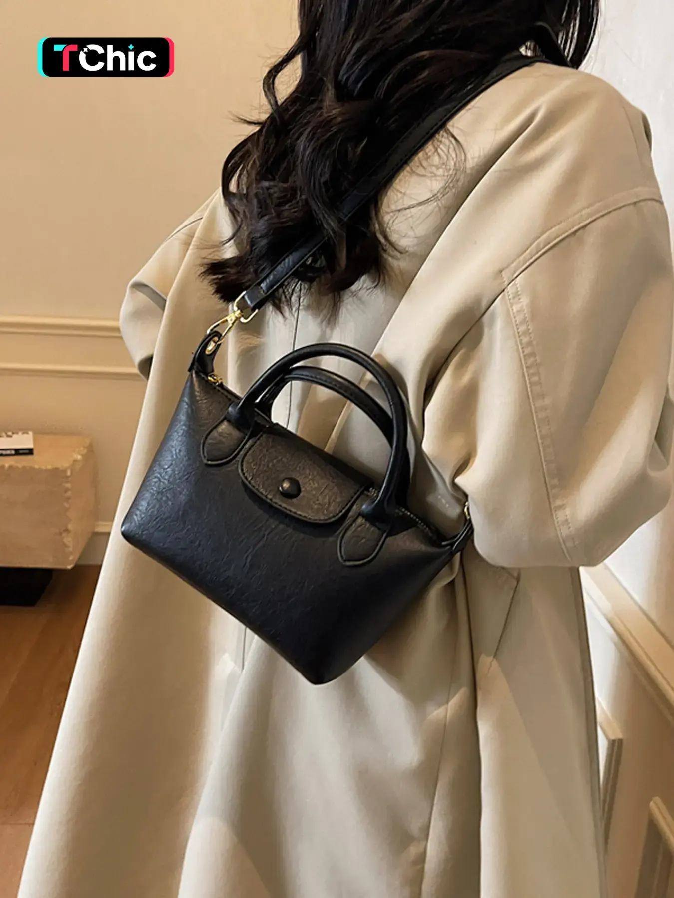 French Vintage Black Dumpling Bag Valentine's Day Gift: Niche Designer Casual Handbag Satchel for Women Elegant Bag Perfect for Dates & Commuting Casual Crossbody Bags Crossbody Bag  Shoulder Bag Fashionable Crossbody Bag