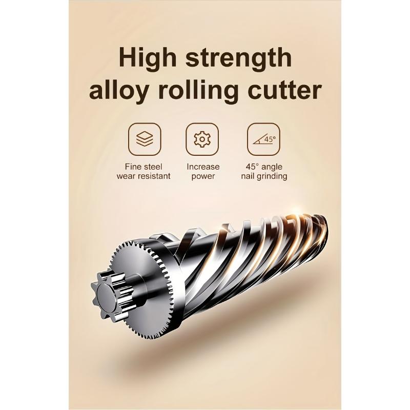 Smart Electric Nail Clipper 2-in-1 Nail Polisher Trimmer, USB Rechargeable, with Anti-Cut, Grinding, and Lighting Functions, Ideal for Manicures, Nail Filing, Polishing, and Shaping, a Perfect Gift