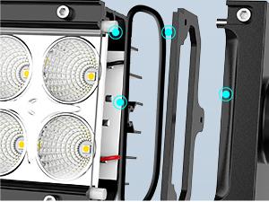 Nilight 52 Inch Spot Flood Combo Led Light Bar 2PCS 4Inch 18W Spot LED Fog Lights With Off Road Wiring Harness- 3 Leads led Underglow Car