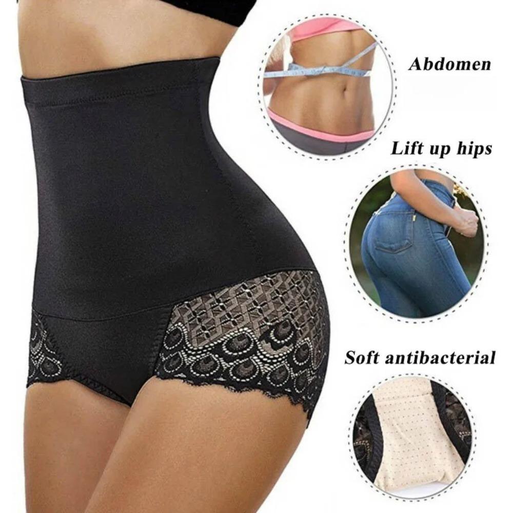 Women Tummy Control Shapewear Panties High Waist Body Shaper Underwear Lace Shaping Girdle Briefs