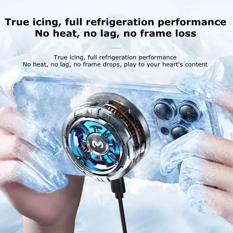 Universal Magnetic USB Mobile Phone Cooling Fan Case with Cable - Compact CX08 Back Clip Radiator, Charging Function, Ice Cool Heat Sink for PUBG Gaming Smartphones