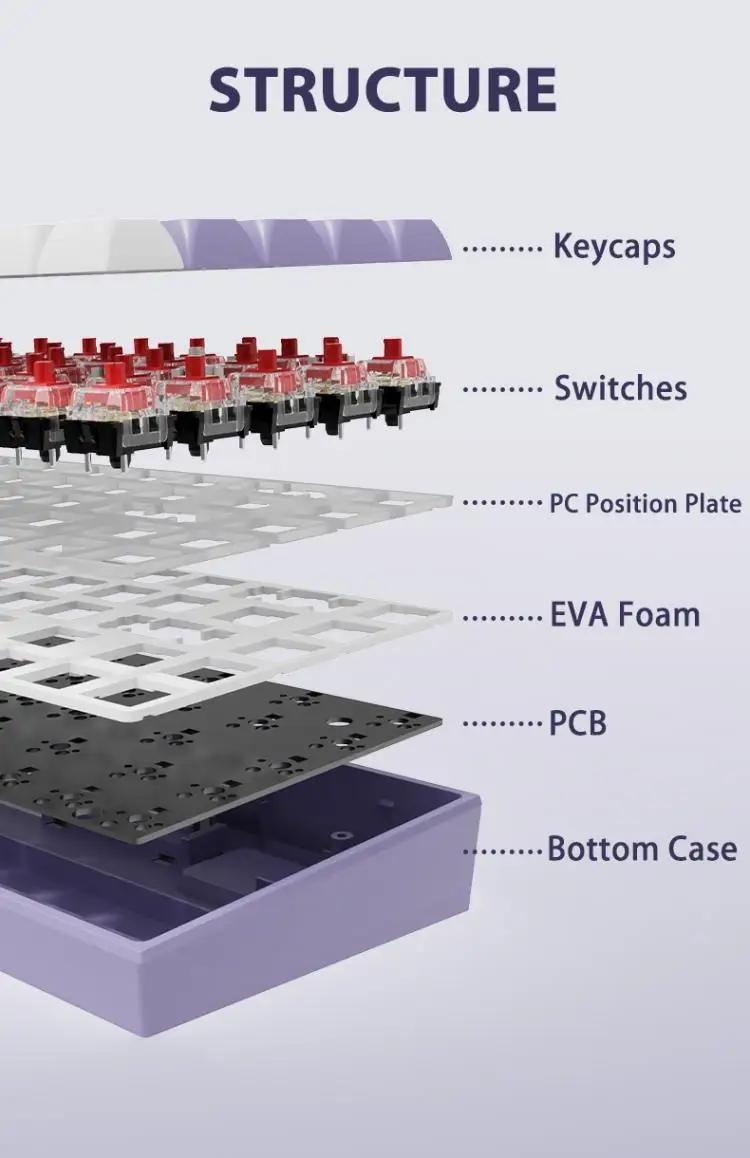 Mage Ak680 Mixed Color Wired Version, Tea Axis / Axis, DIY Keyboard Mouse Model, Ca Prop 65 Re No