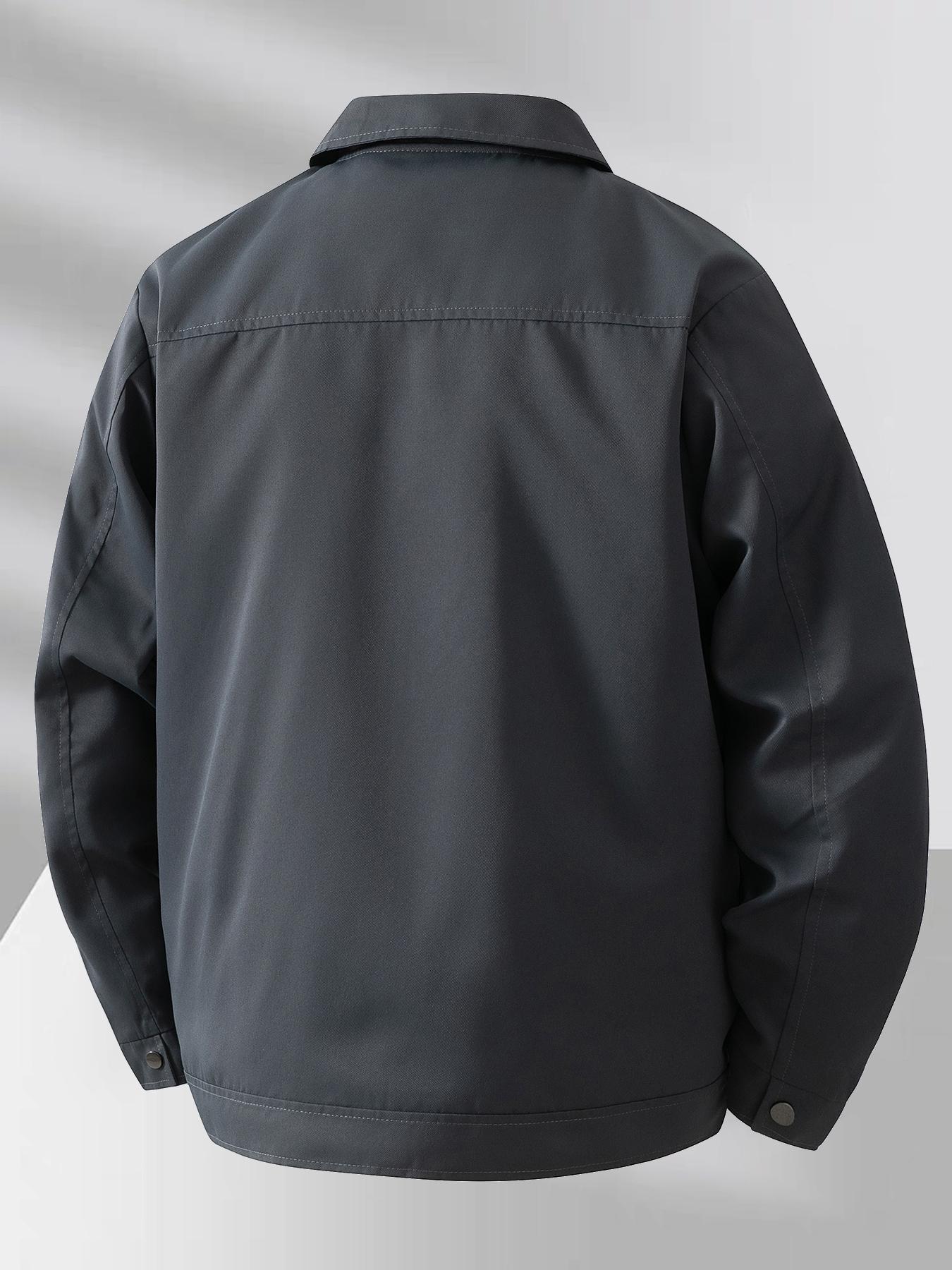 Men's Lightweight Casual Jacket, Polyester Fabric, Zipper Closure, Collar Design, Suitable for Daily Wear & Travel