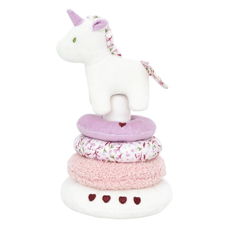 Plush Toy Stackable Set, Dragon & Unicorn Shapes, Soft Stacking Ring Toys, Christmas Gift for Babies, Educational Kids' Play, Multi Activity Playset