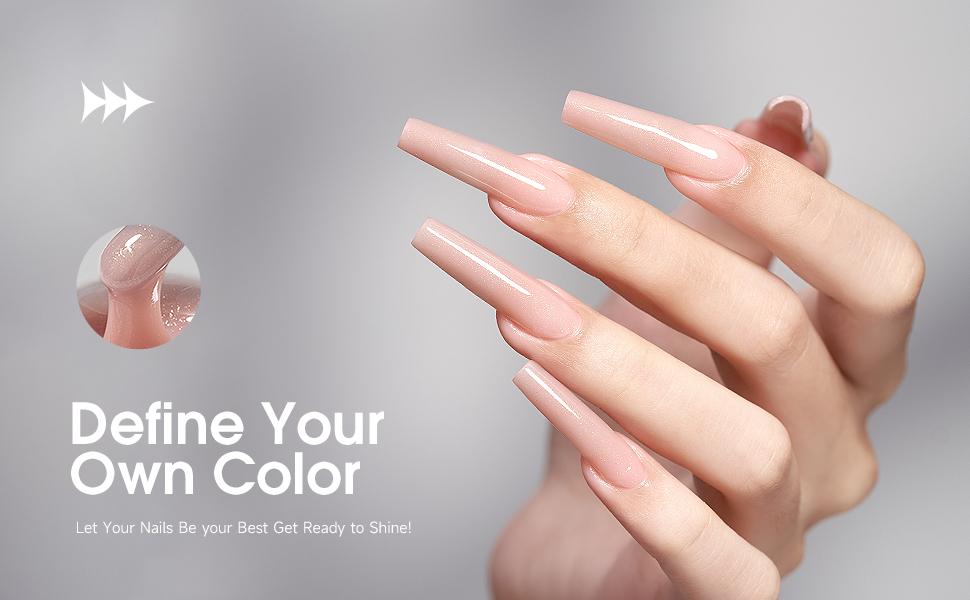 TRICOLOR FISH 35g Jelly Nude Pink Building Gel - Perfect for Nail Extensions & Natural Look Easy Application, Long-Lasting Shine