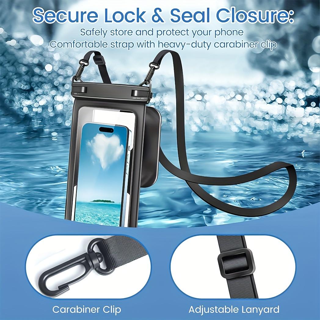1pc Floating Phone Pouch with Storage Compartment And Adjustable Lanyard - a Large Capacity Dry Bag Suitable for iPhone, Samsung Motorola, Google, Xiaomi, Huawei,Crystal Clear, Sand-Proof, Perfect for Skiing, Swimming, Boating, And Kayaking Adventures