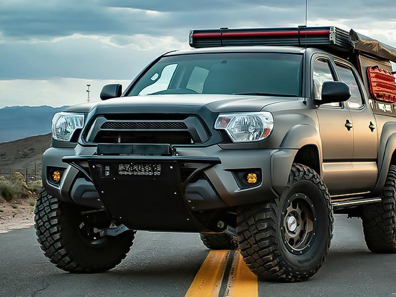Nilight Driver & Passenger Side Headlight Assembly for 2012-2015 Toyota Tacoma, Chrome Housing, Amber Reflector, Waterproof, Corrosion Resistant, Falling Rock & Wild Animal Protective