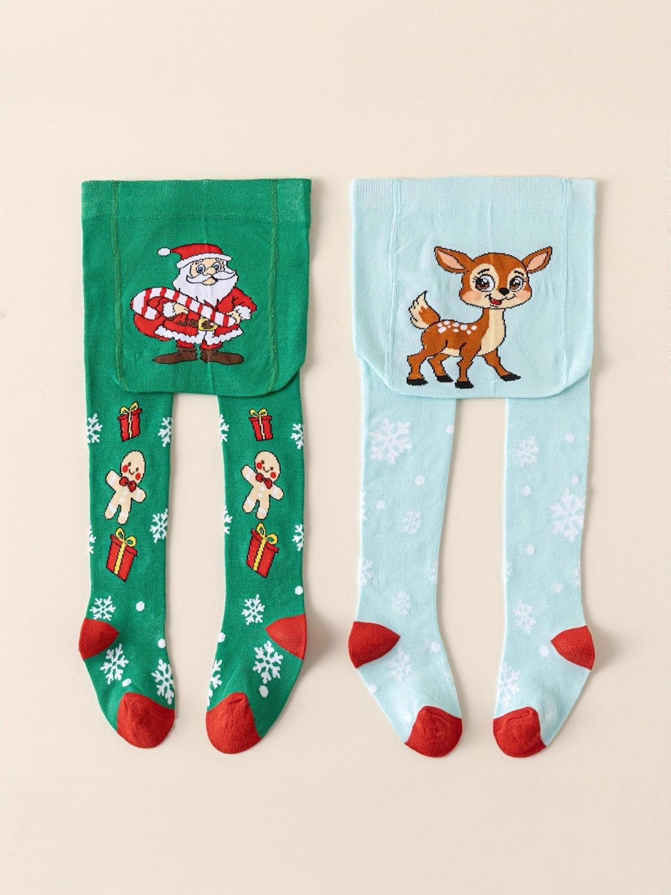 Christmas Pattern Jumpsuits Set, Fun Style, Precise Craftsmanship, Perfect for Holiday, 2 Pairs Pack, Clothes